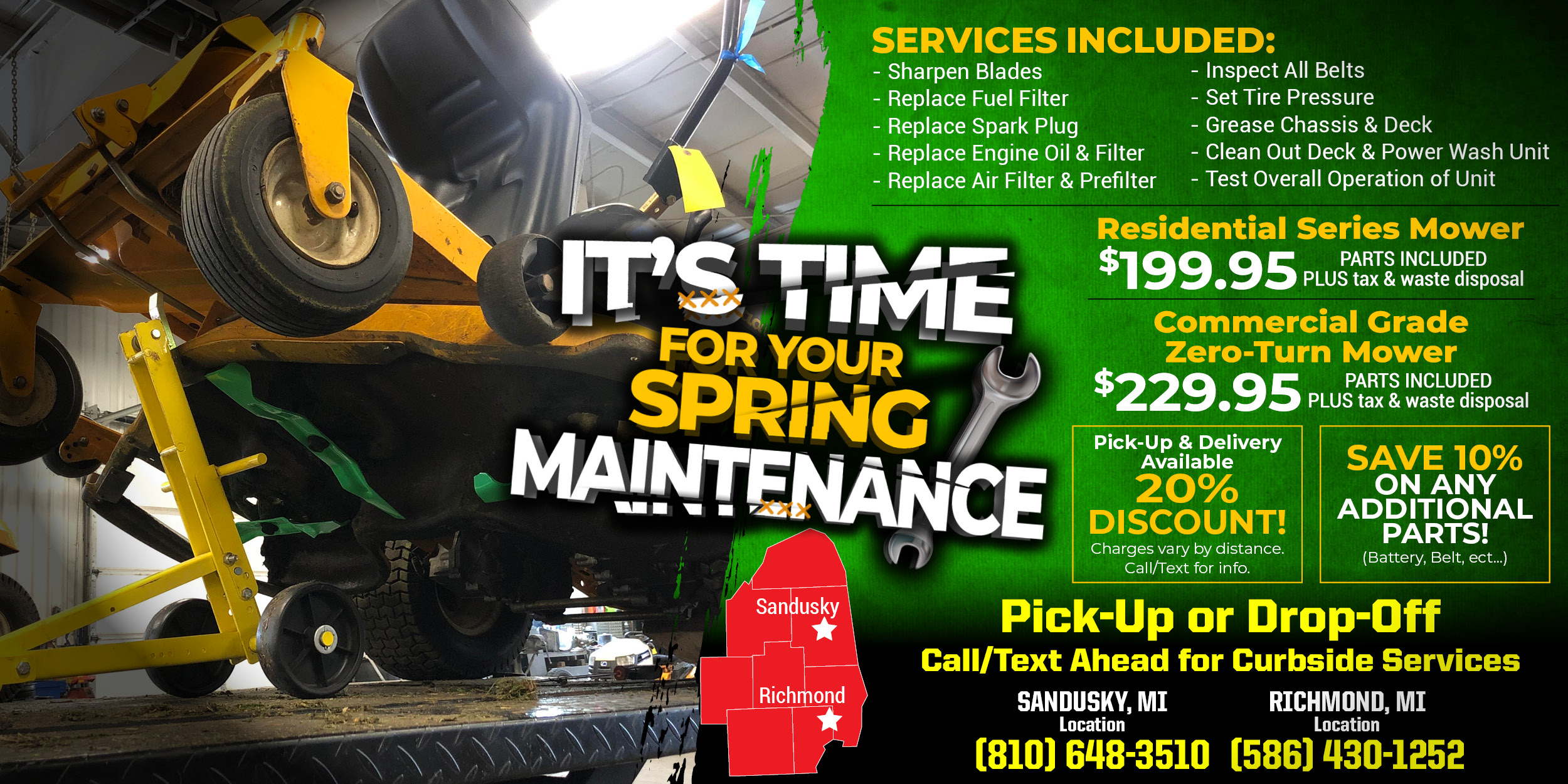 Service Tune Up Special Ball Equipment Sandusky Michigan